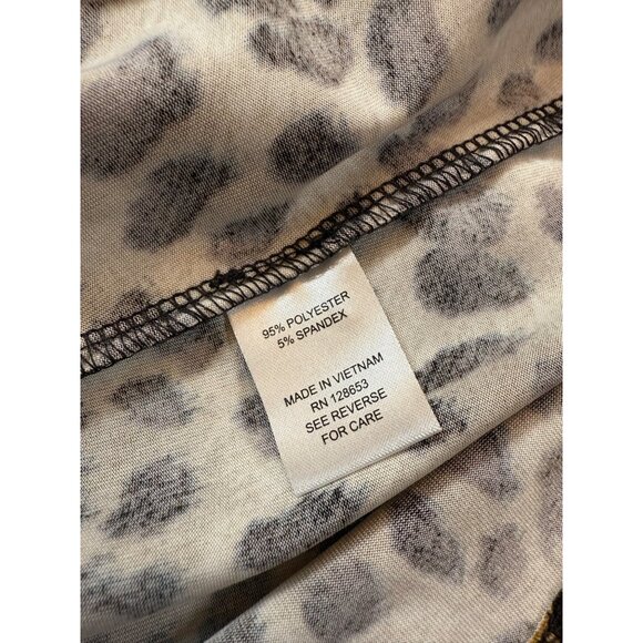 Chelsea Taylor Womens 2X Cheetah Print Dress Gold Rings Animal Print (bin LL179) - Picture 4 of 9